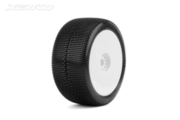 Jetko Desirer 1:8 Truggy Pre-glued on White Rims (2)
