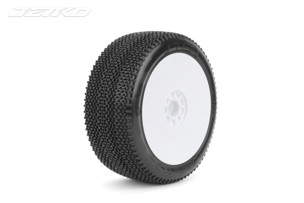 Jetko J Ten Composite 1:8 Buggy Pre-glued White Revo Rims (2)