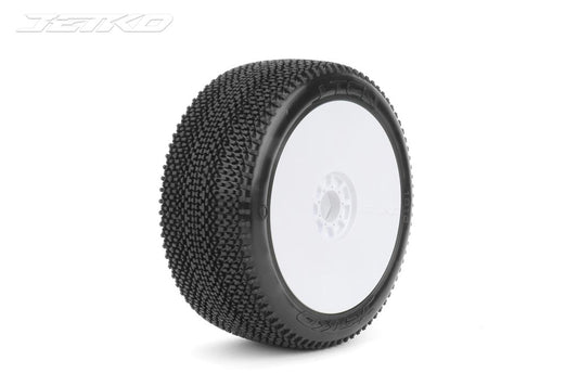 Jetko J Ten Composite 1:8 Buggy Pre-glued White Revo Rims (2)